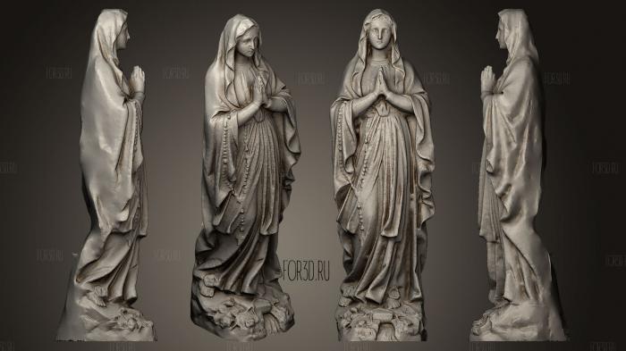 St Mary statue stl model for CNC